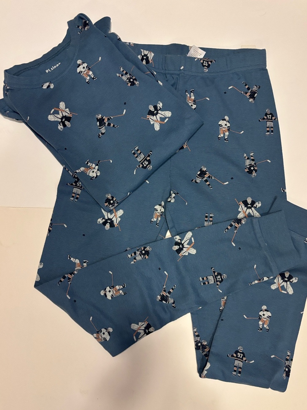 Hockey-Print Pajama Set
